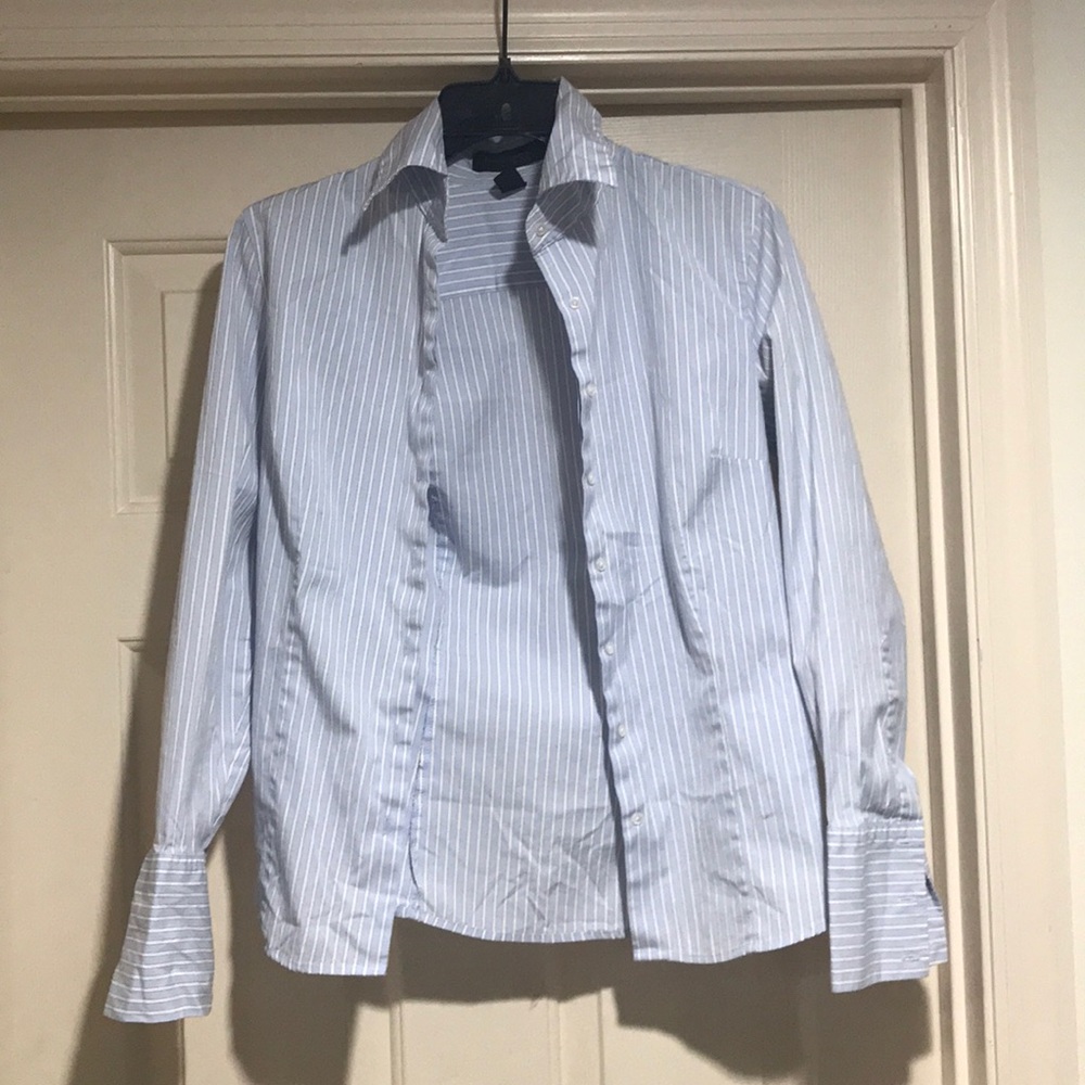 Light blue stripped button-down